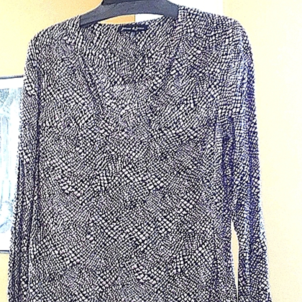 Snake skin print blouse black,pink & white.